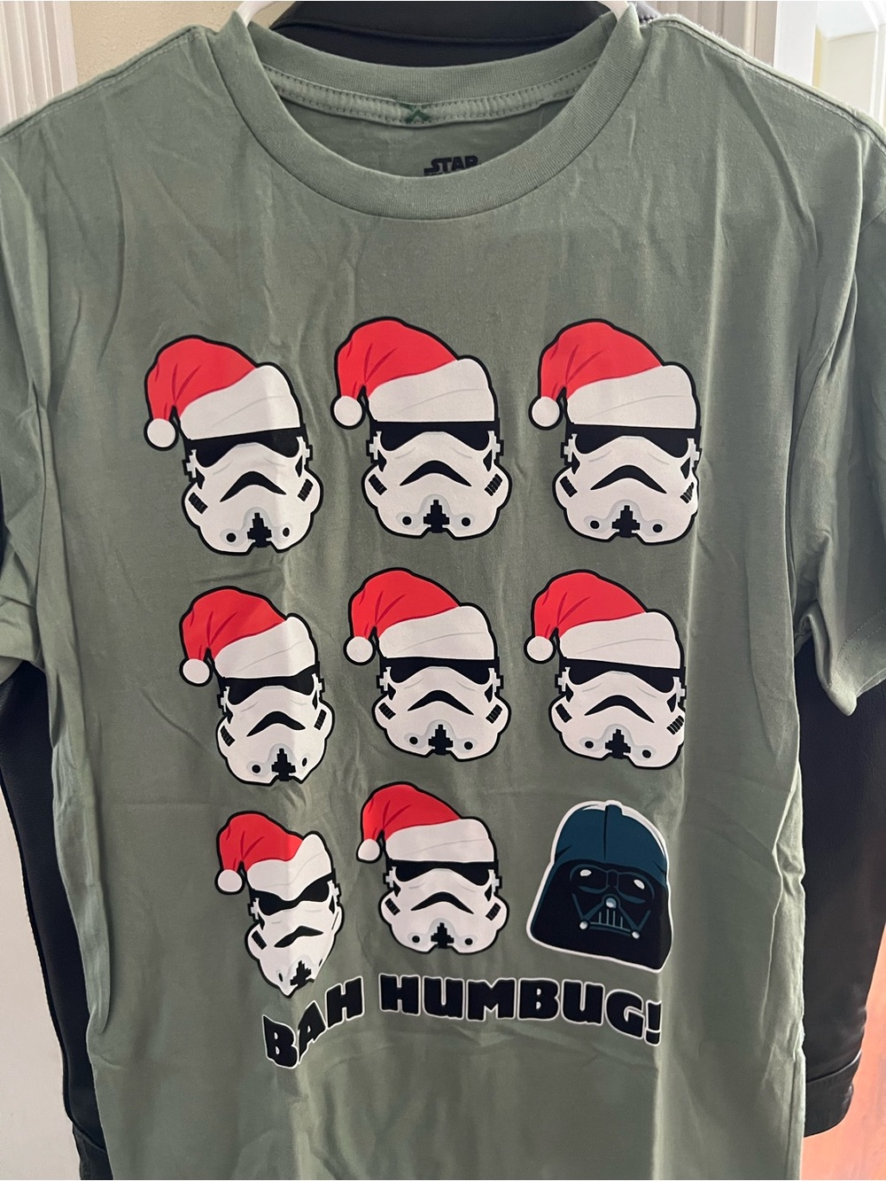 Star Wars Stormtrooper Holiday Tee with Red Santa Hats
